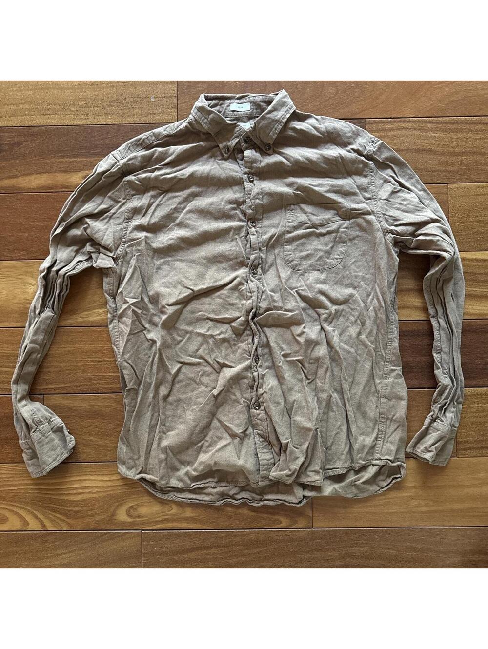 J.Crew Men's Brown and Tan Shirt